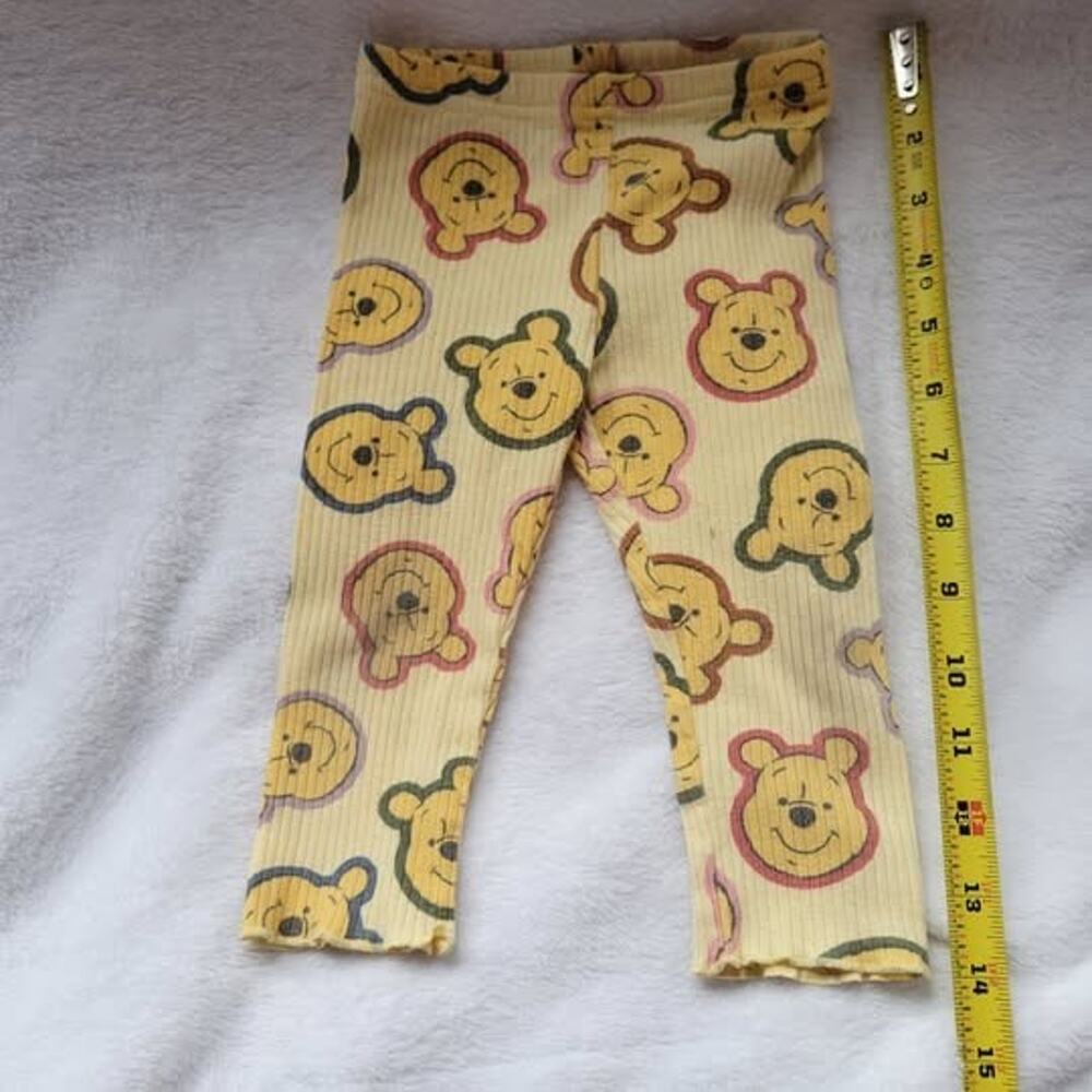 Winnie the Pooh Sweater Pants Baby Girl 6 Months Yellow Headband 3PC - Picture 5 of 9
